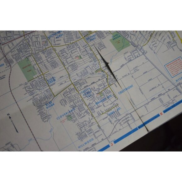 Vintage 1979 Exxon Houston Vicinity Road Map With Points Of Interest Highlighted - Picture 4 of 10